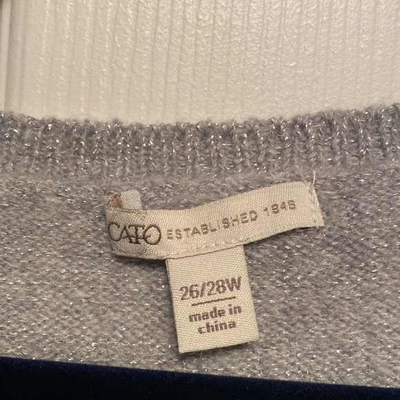 Brand New Cato Silver/Black Sweater…size 26/28W - Picture 3 of 4